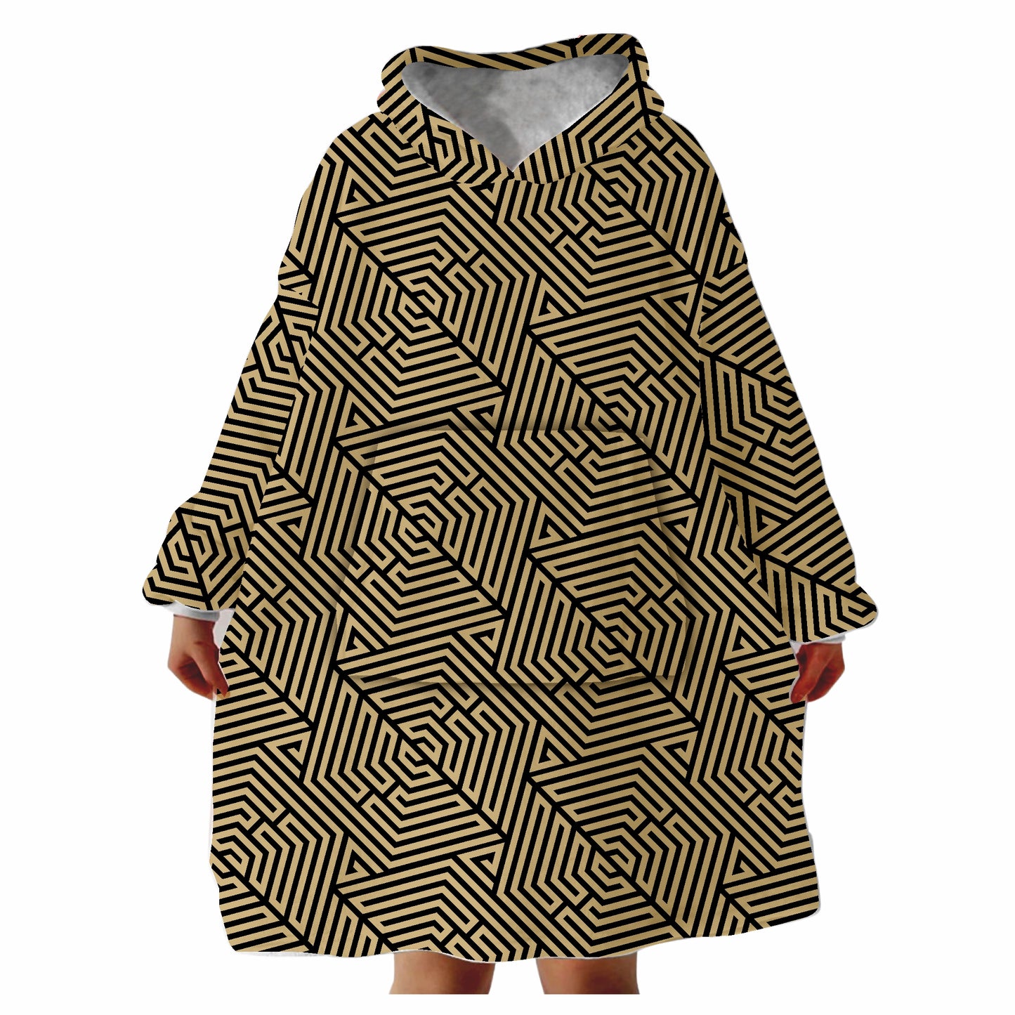 Snugglee Geo Black Hoodie Blanket