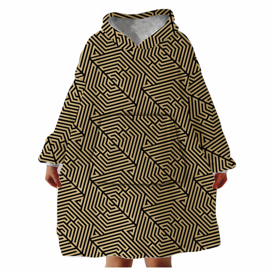 Snugglee Geo Black Hoodie Blanket
