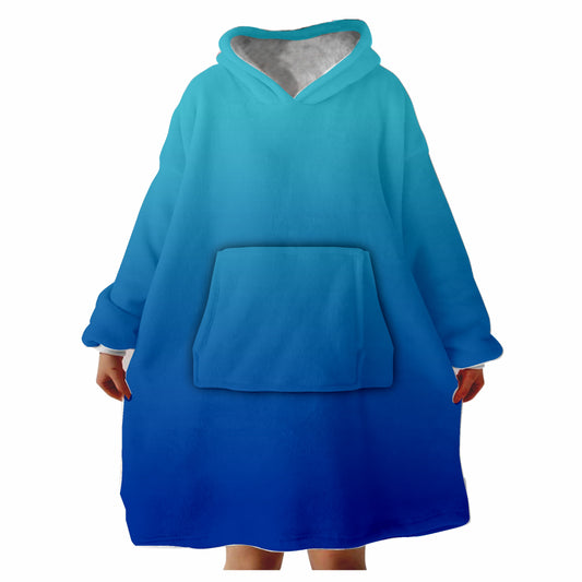 Snugglee Blue Ombre Hoodie Blanket