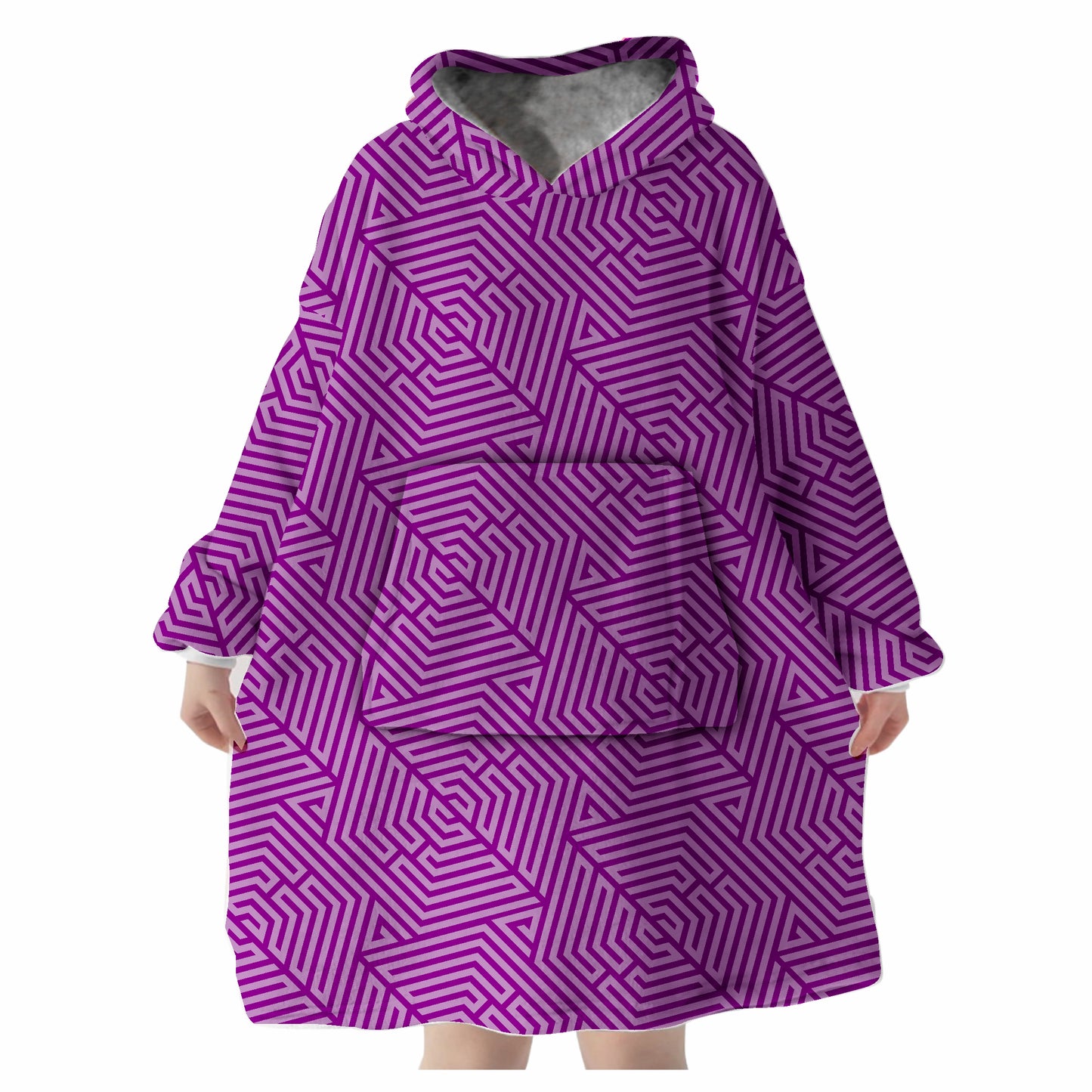Snugglee Geo Purple Hoodie Blanket