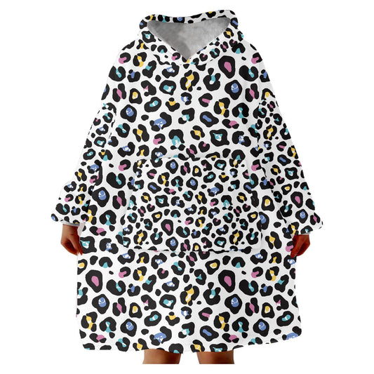 Snugglee Pastel Leopard Hoodie Blanket
