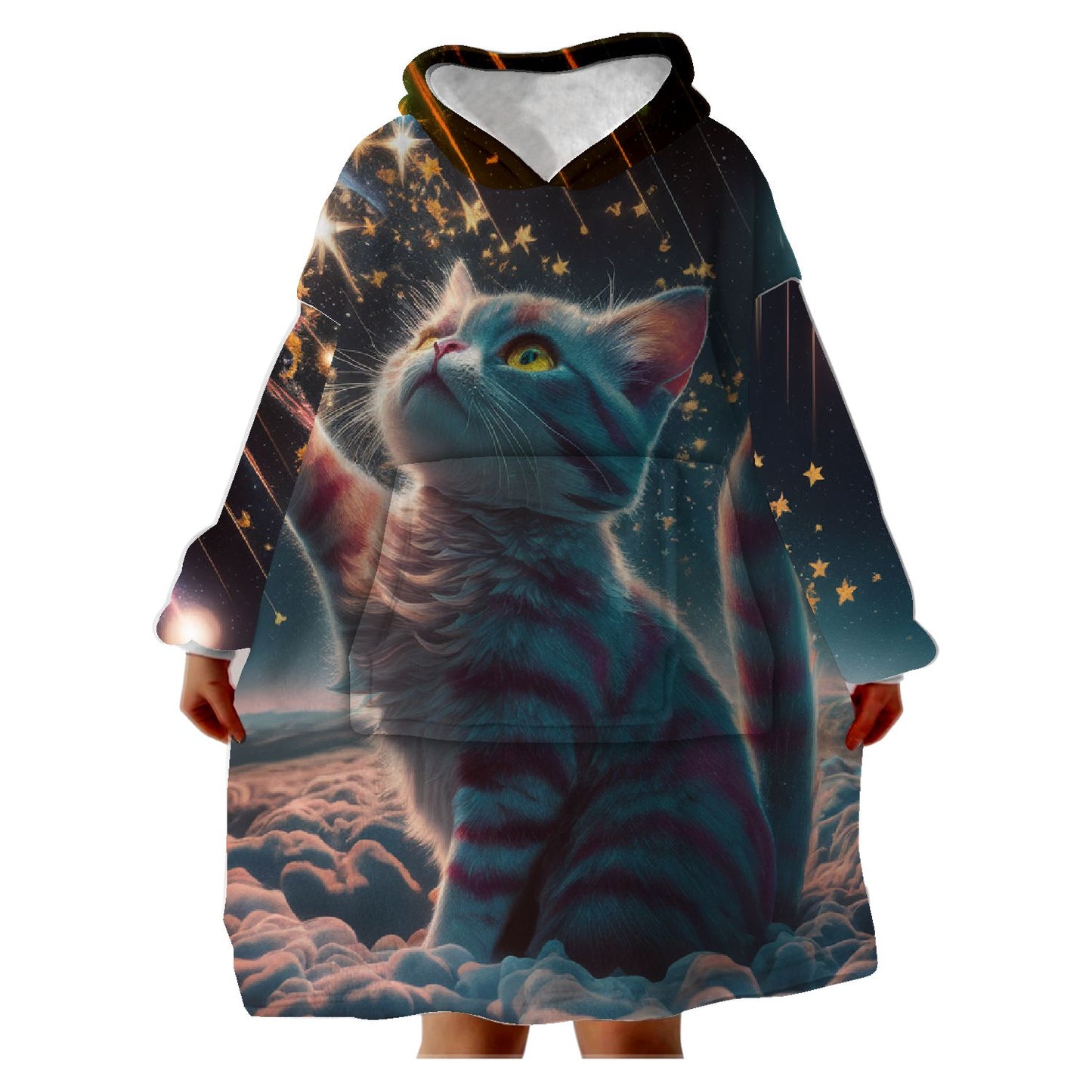 Snugglee Cosmic Kitty Hoodie Blanket