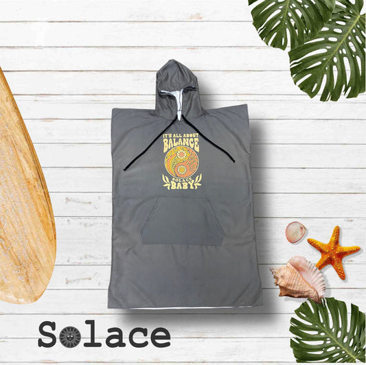 Solace It's all about balance Poncho Hooded Towels