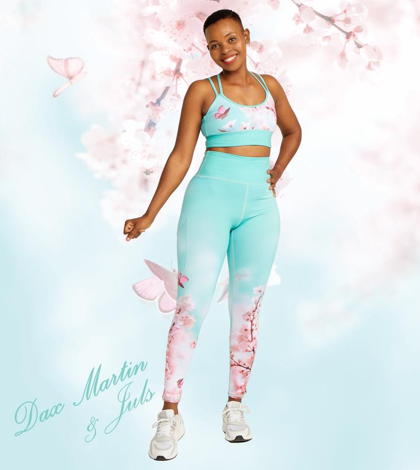 DM Originals Cherry Blossom Anahata Active Full Length Leggings