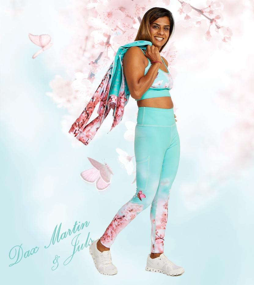 DM Originals Cherry Blossom Anahata Active Full Length Leggings