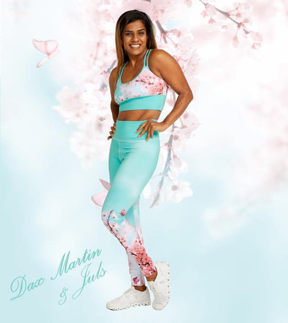 DM Originals Cherry Blossom Anahata Active Full Length Leggings