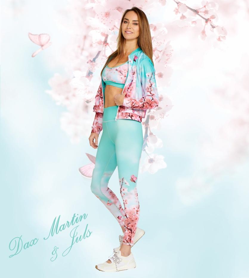 DM Originals Cherry Blossom  Anahata Active Crop Top