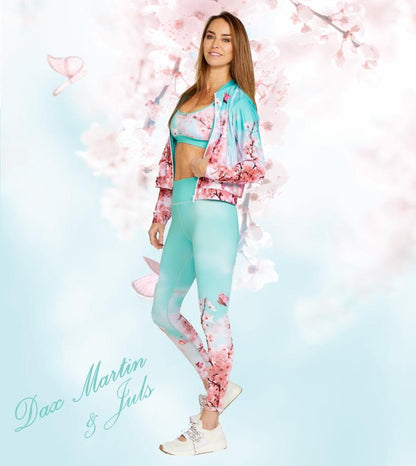 DM Originals Cherry Blossom Anahata Active Full Length Leggings