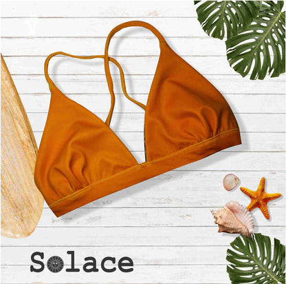 Solace Havana Reversible Halter Style X back Bikini Top