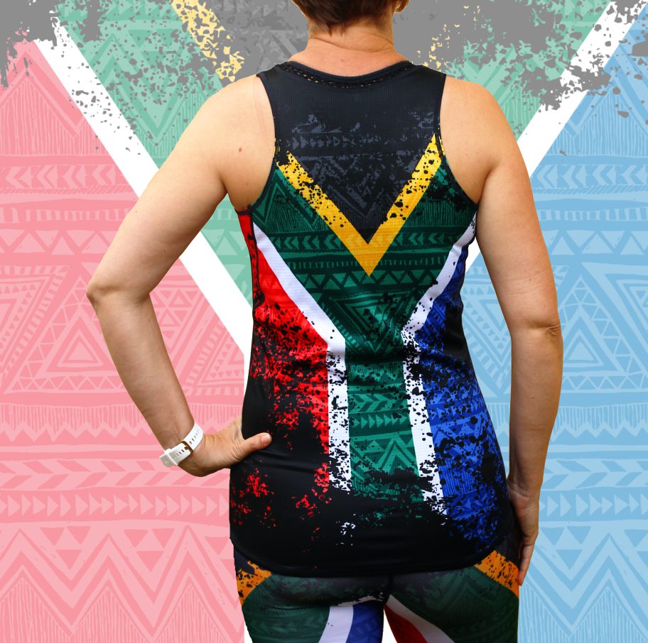 Female South African Flag running vest (2424)