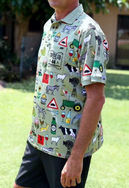 44 Suid Afrika Printed Golf Shirt (3467)