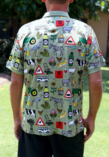 44 Suid Afrika Printed Golf Shirt (3467)