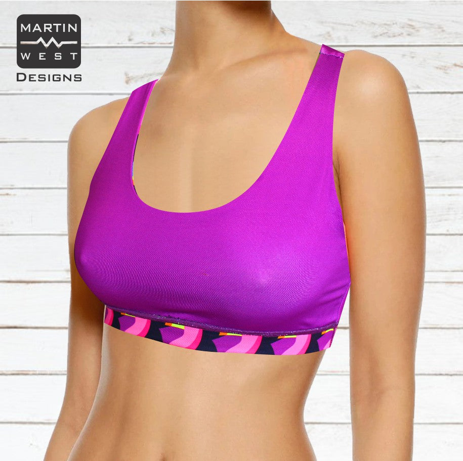 Female Toucan run/paddle/swim reversible Crop Top