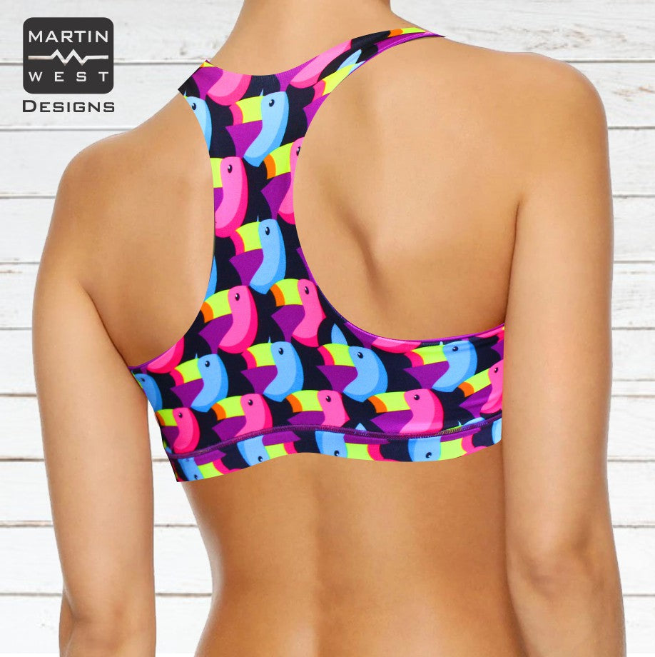 Female Toucan run/paddle/swim reversible Crop Top