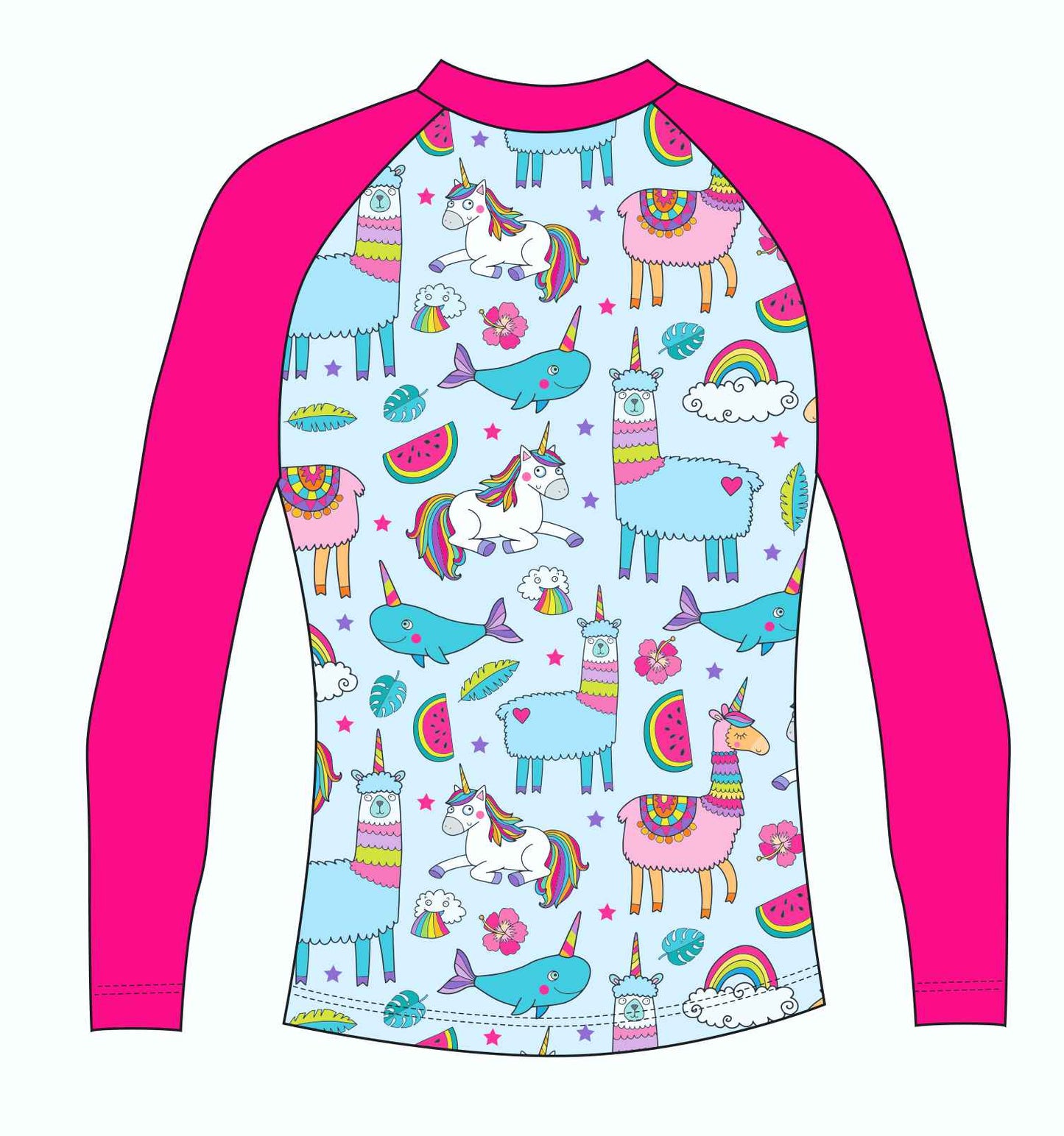 Unicorns Llamas & Rainbows RashVest (3135)