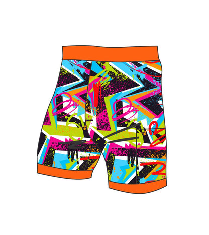 Female run/paddle shorts - Cool Vibes Neon Design