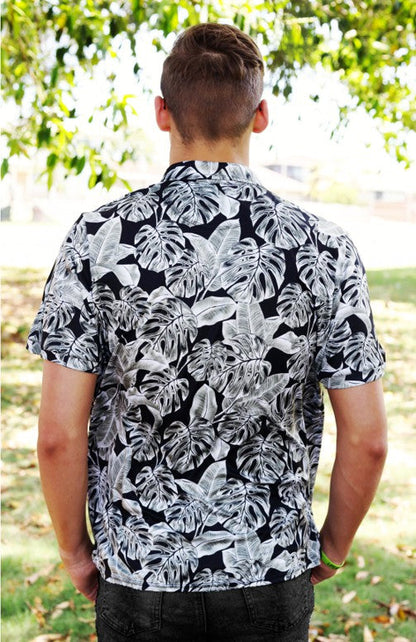Male Tropical Paradise Printed Golf Shirt