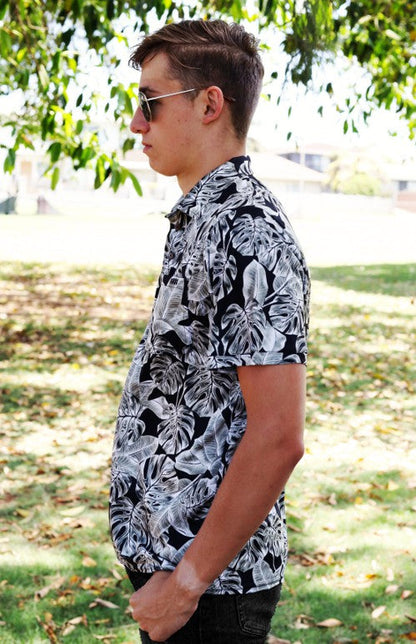 Male Tropical Paradise Printed Golf Shirt