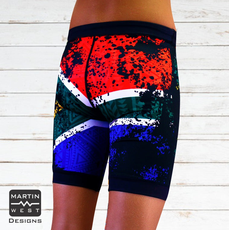 Male SA Flag Swim/run/paddle shorts