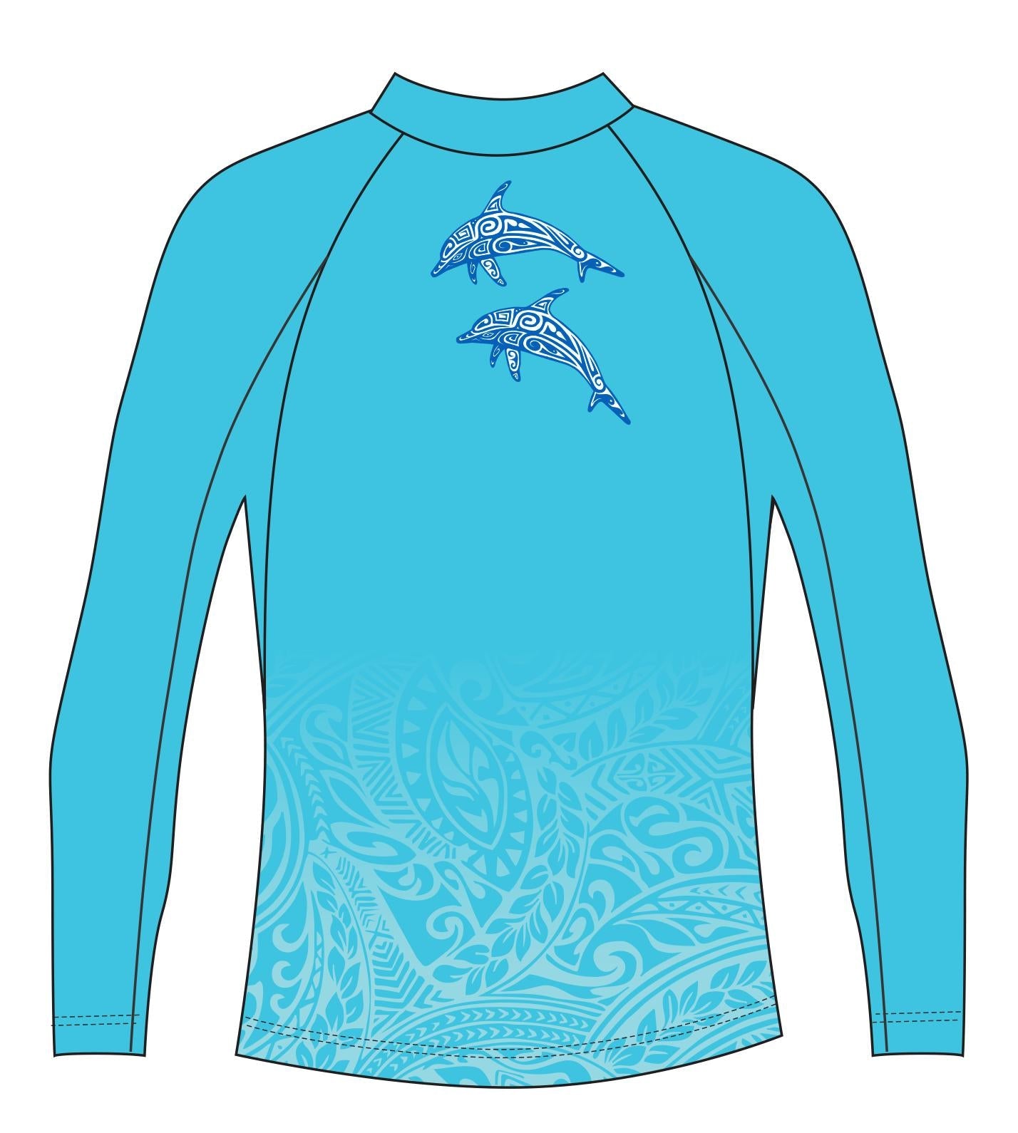 Tattoo Dolphin Rash Vest