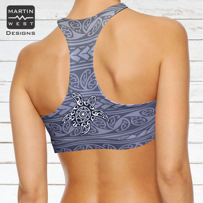 Female Tattoo Turtle  run/paddle/swim reversible Crop Top