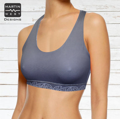 Female Tattoo Turtle  run/paddle/swim reversible Crop Top