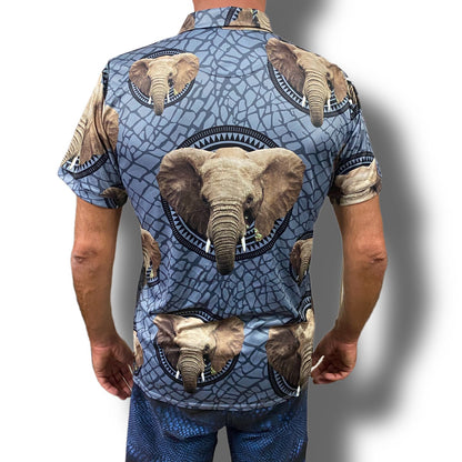 ELEPHANT indlovu UTHOZULU Printed Golf Shirt