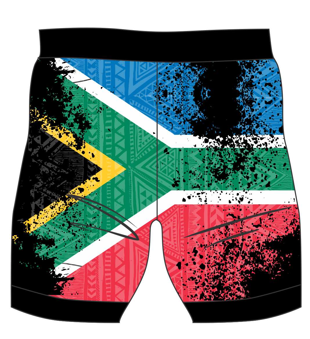 Female South African Flag run/paddle shorts (2424)