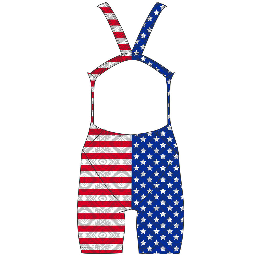 Female kneeskin swimsuit - American Flag