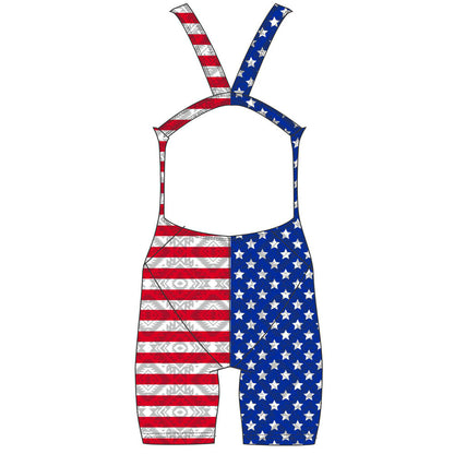 Female kneeskin swimsuit - American Flag