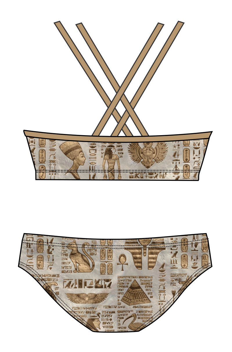 Female 2 piece training bikini -  Egyptian
