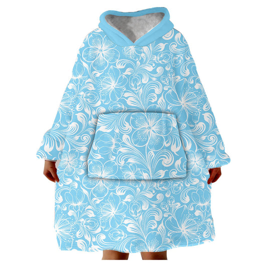Snugglee Sky Floral Hoodie Blanket
