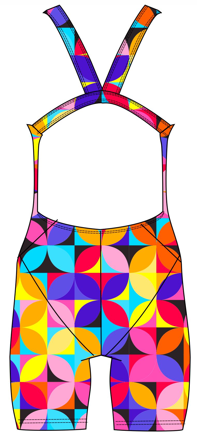 Female kneeskin swimsuit - Geo Petals