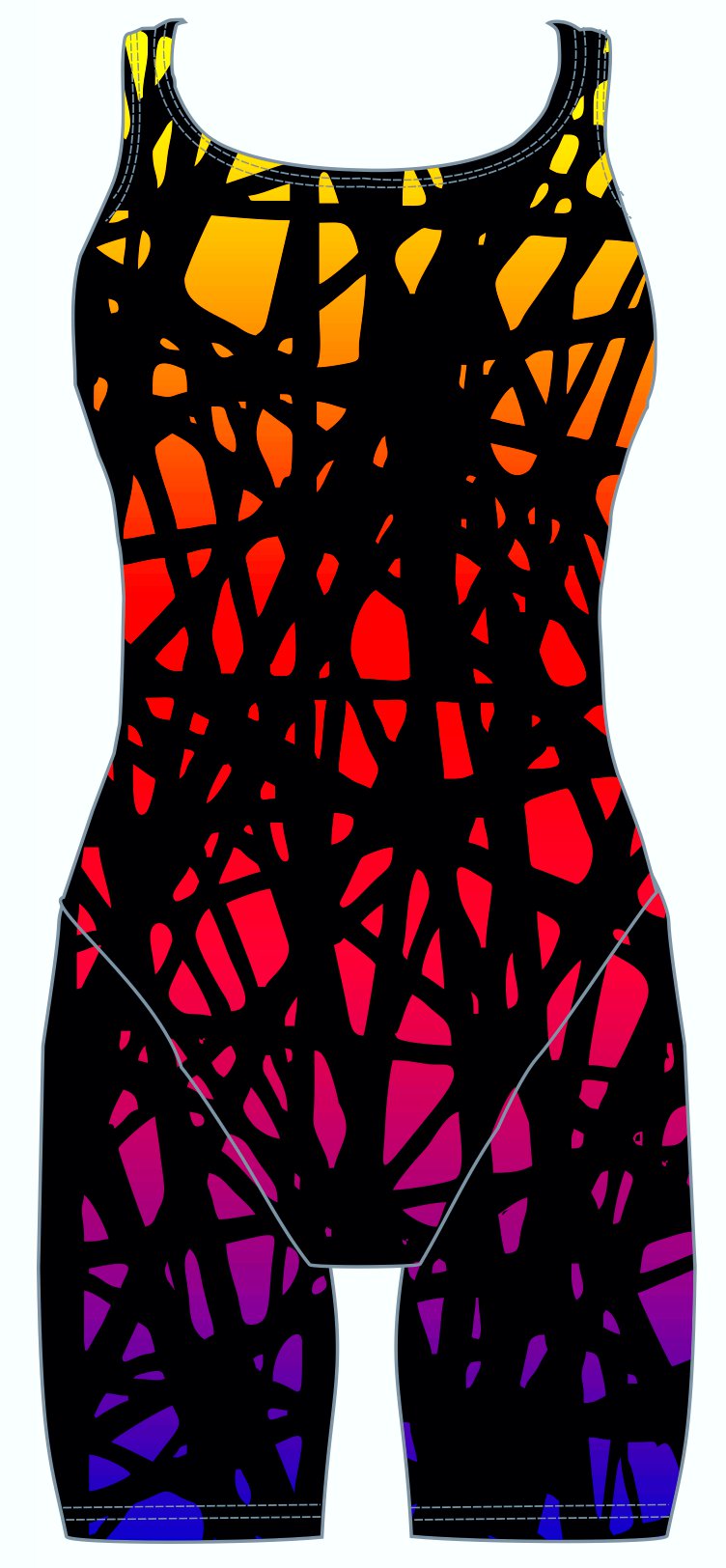 Female kneeskin swimsuit - Neon web